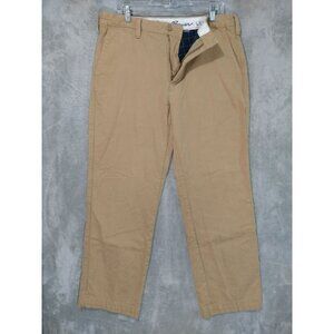 Eddie Bauer Pants Mens 36x32 Beige Chino Flannel Lined Straight Leg Legendwash